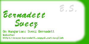 bernadett svecz business card